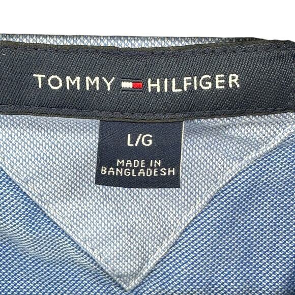 Tommy Hilfiger Button Up Long Sleeve Shirt 100s 2 Ply Double Retors men’s sz L - Picture 8 of 12